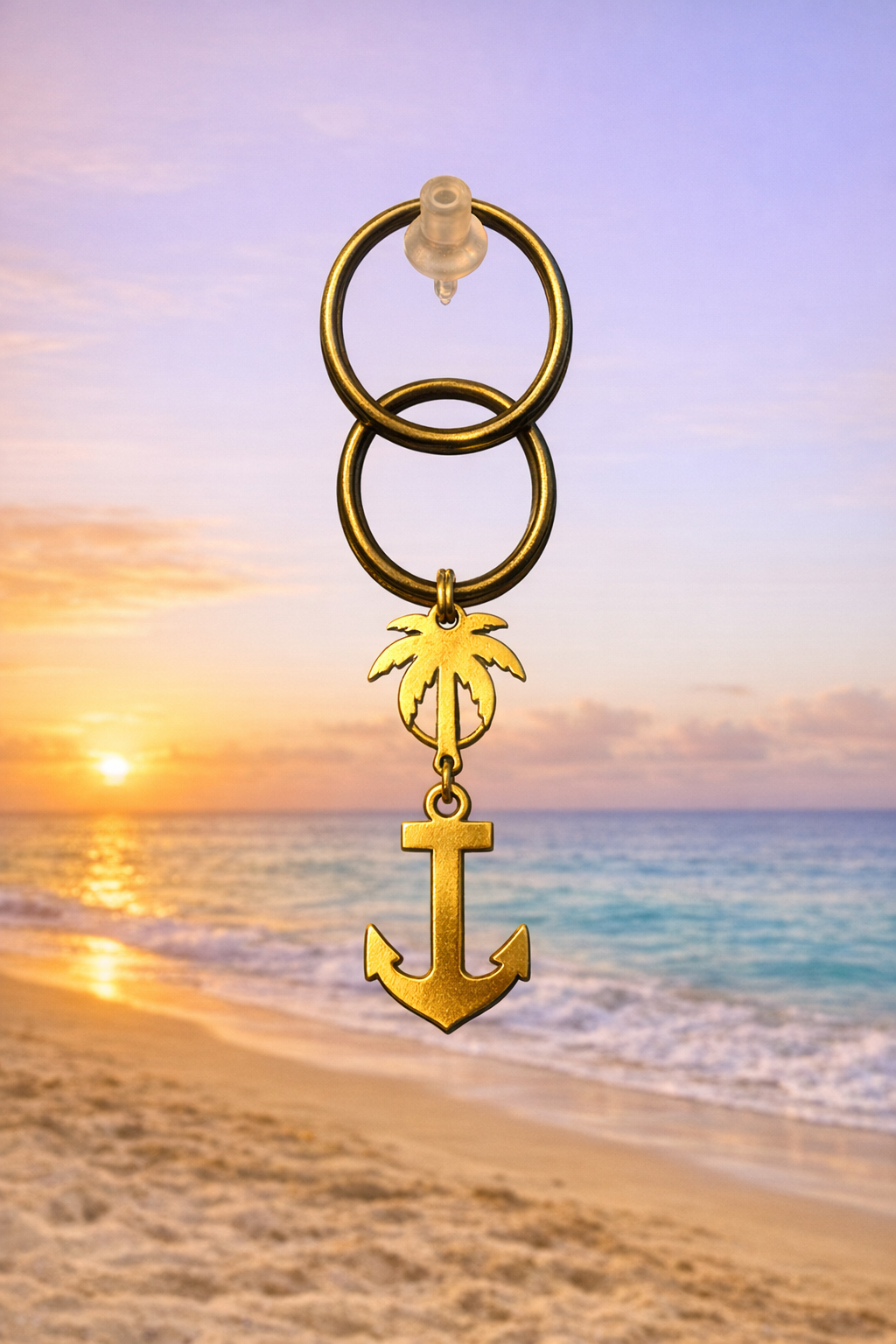 Anchored in Paradise Keychain