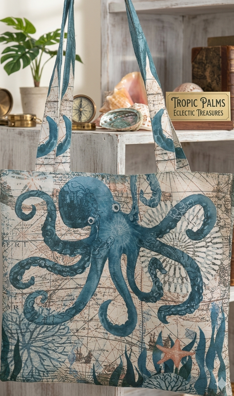 Octopus Coastal Carry Tote Bag